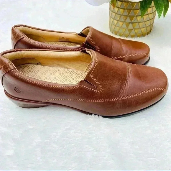 Aravon Brown Leather Comfort Slip On Loafers Size 8D - Picture 15 of 16